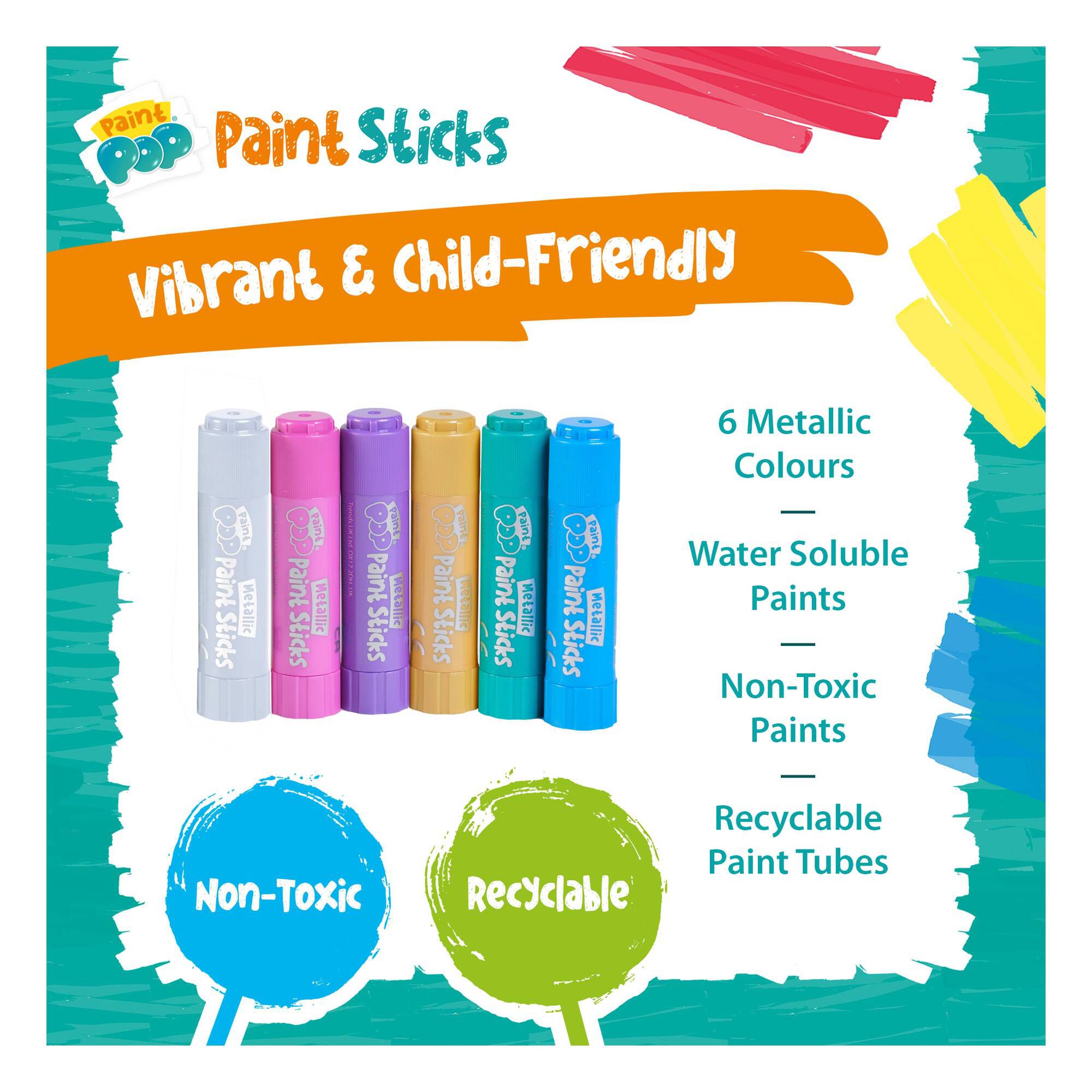Metallic Paint Pop Paint Sticks 6 Pack Hobbycraft