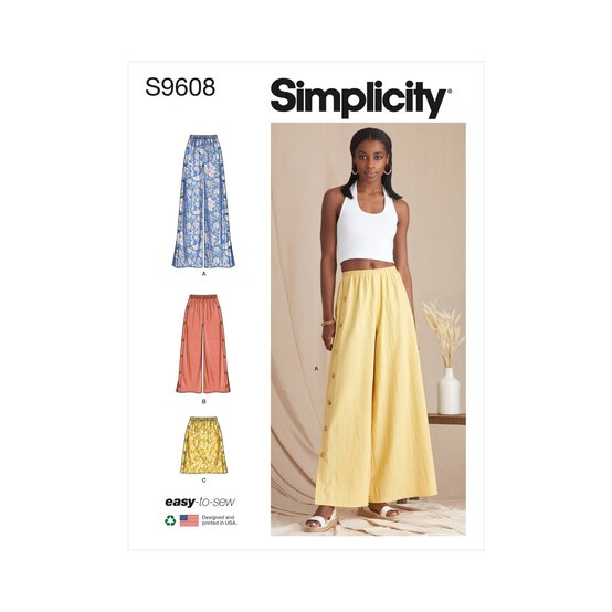 Simplicity Women&rsquo;s Trousers and Skirt Sewing Pattern S9608 (4-12) image number 1