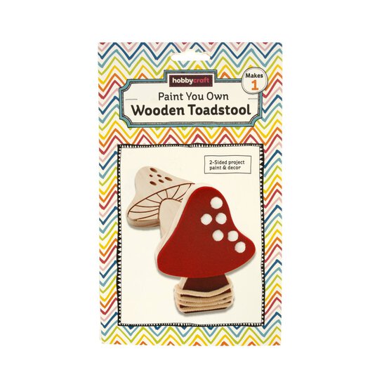 Paint Your Own Wooden Toadstool image number 2