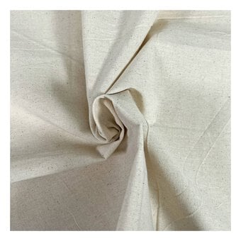 Beige Cotton Calico Fabric by the Metre
