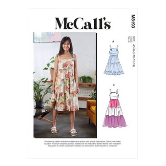 McCall's Women's Dresses Sewing Pattern M8193 (F5 16-24)