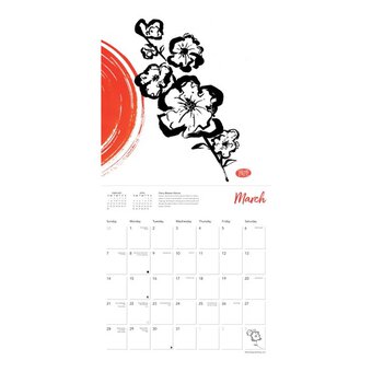Sumi Flowers Wall Calendar 2027