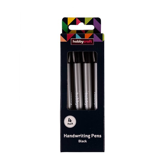 Black Handwriting Pens 4 Pack image number 4
