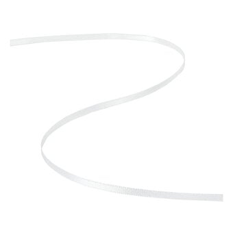 Ivory Double-Faced Satin Ribbon 3mm x 5m image number 2