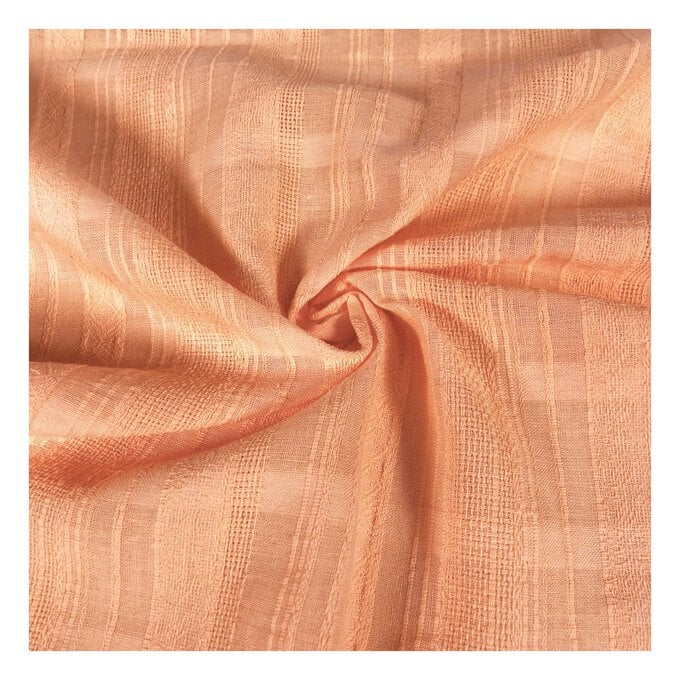 Orange Linen Weave Fabric by the Metre image number 1