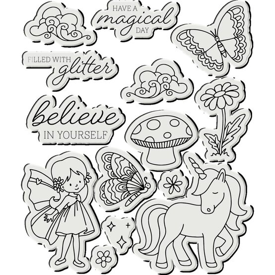 Gemini Box Filled with Glitter Stamp and Die Set 27 Pieces image number 4