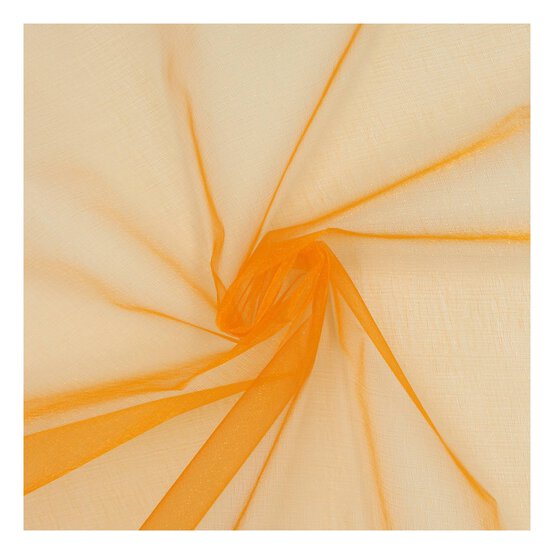 Orange Crystal Organza Fabric by the Metre image number 1