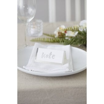 Silver Border Place Cards 10 Pack image number 3