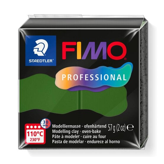 Fimo Professional Leaf Green Modelling Clay 57g image number 1