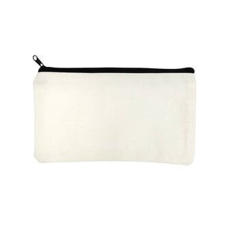 White Canvas Pouch 20cm x 11cm