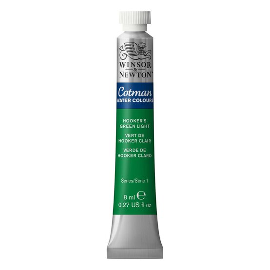 Winsor & Newton Cotman Hookers Green Light Watercolour Tube 8ml (314) image number 1