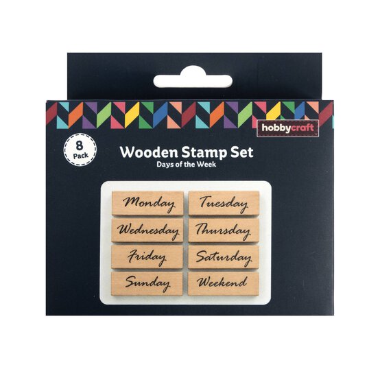 Days of the Week Wooden Stamps 8 Pack image number 4