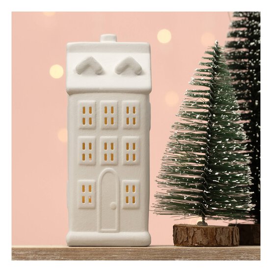 Light-Up Tall Ceramic House 15cm image number 1