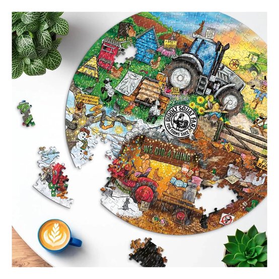 Ravensburger Diddly Squat Farm Circular Jigsaw Puzzle 500 Pieces image number 3