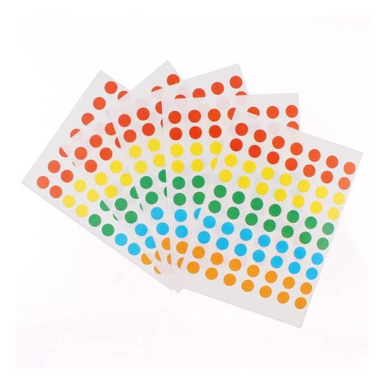 Blick Circle Labels 350 Pack Assorted Colours image number 1