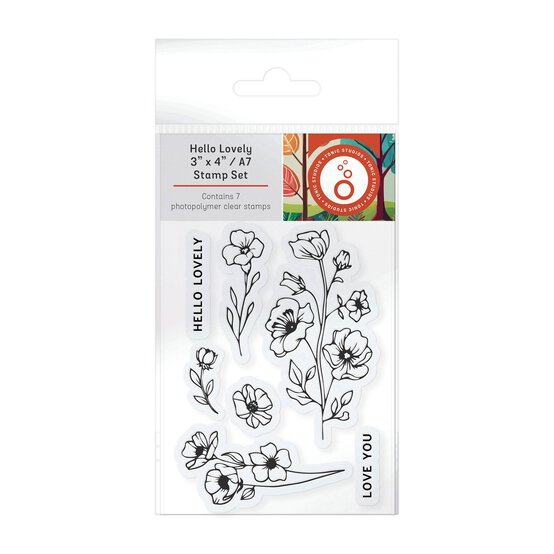 Tonic Studios Hello Lovely Stamp Set 7 Pieces image number 1