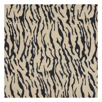 Tiger Print Polycotton Fabric by the Metre