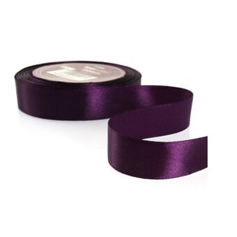 Plum Purple Satin Ribbon 20mm x 15m image number 2