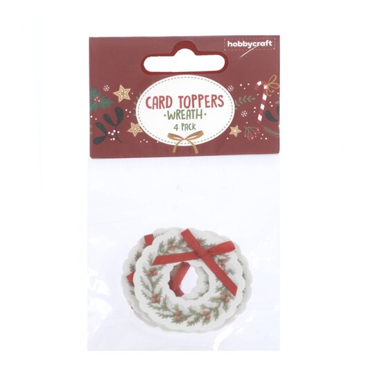 Wreath with Bow Card Toppers 4 Pack image number 4