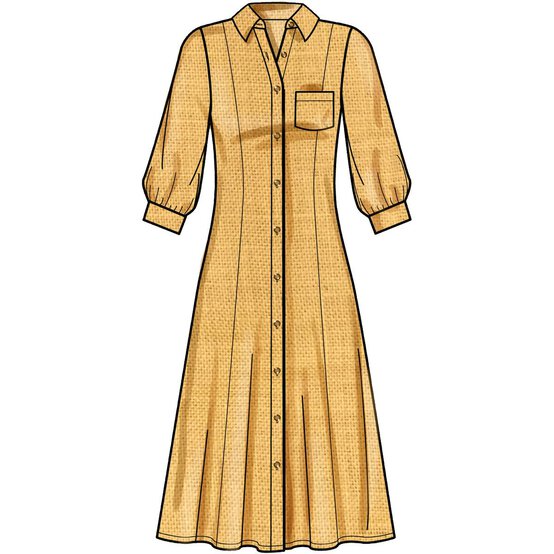 Simplicity Button Front Dress Sewing Pattern S9260 (10-18) image number 4
