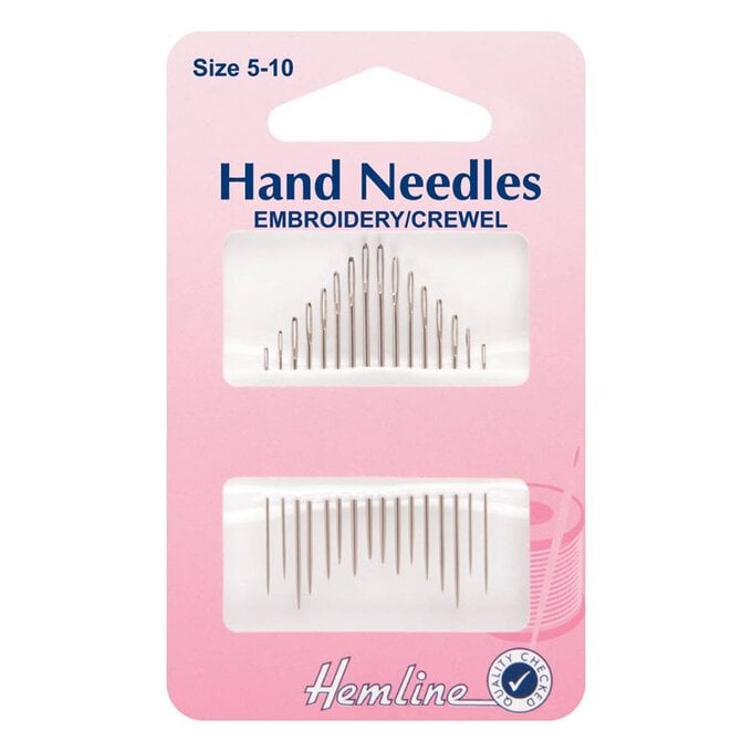 Hemline Size 5 to 10 Embroidery Crewel Needles 16 Pack image number 1