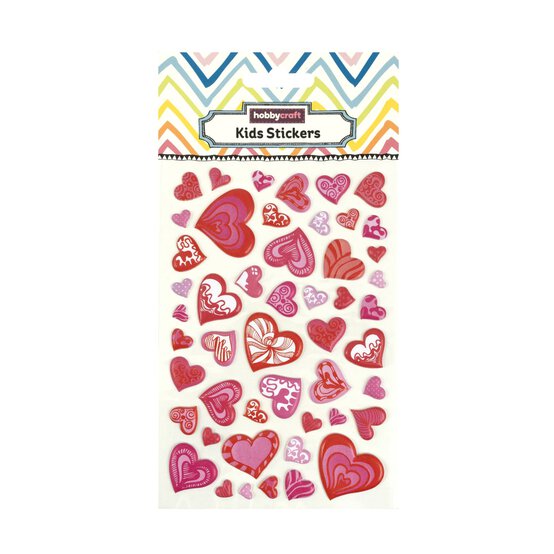 Pink Heart Puffy Stickers image number 4