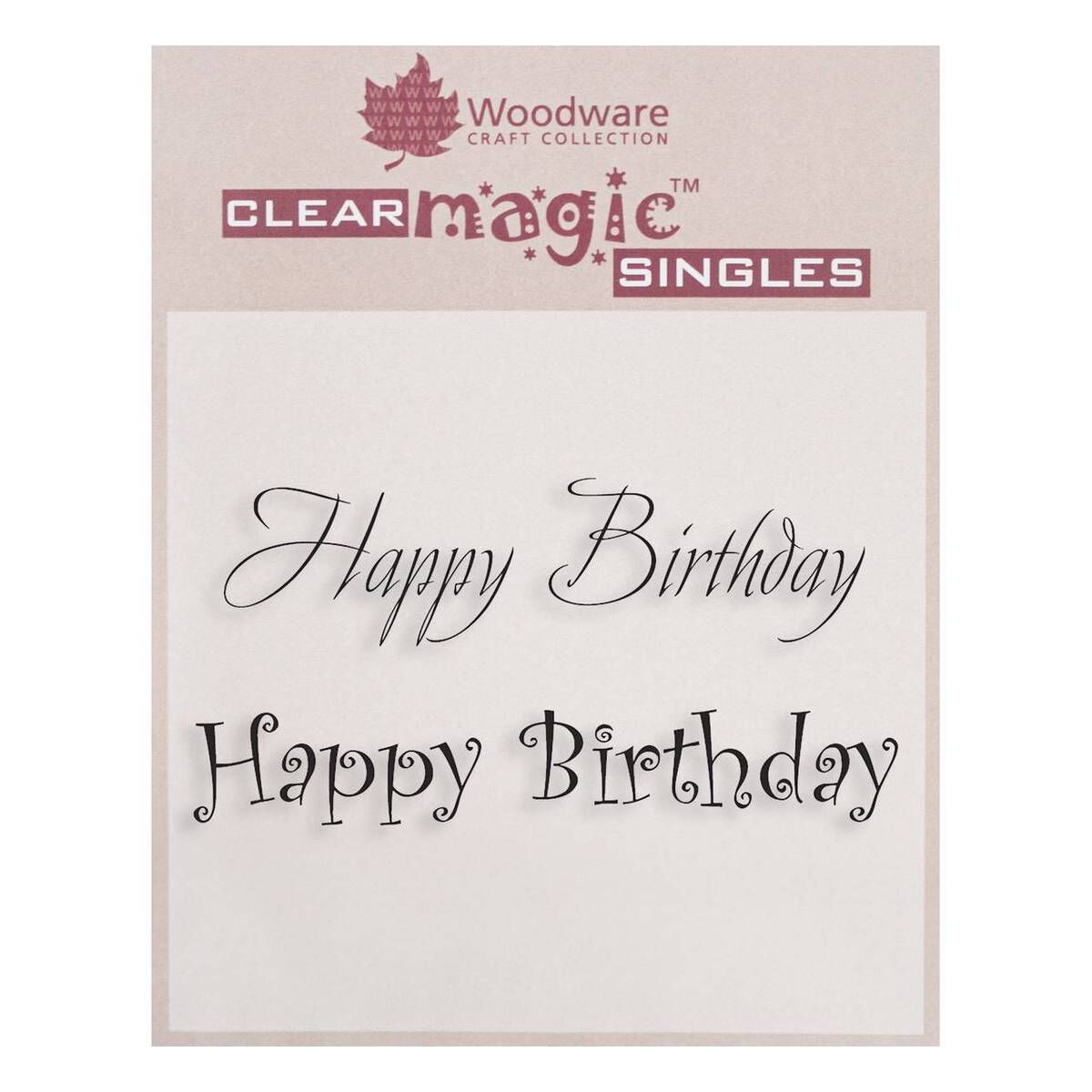 Happy Birthday Clear Stamp Set 2 Pack Hobbycraft