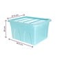 Whitefurze 32 Litre Pastel Blue Stack and Store Storage Box  image number 3