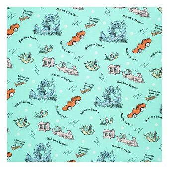 Dr Seuss Green Eggs and Ham Cotton Fabric by the Metre