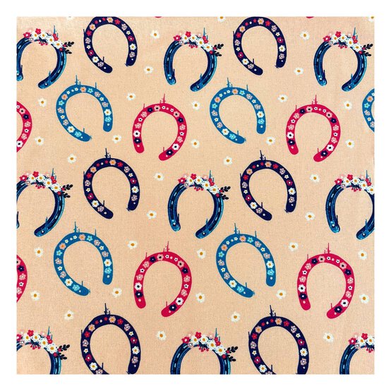 Lucky Horseshoe Cotton Fabric by the Metre image number 2