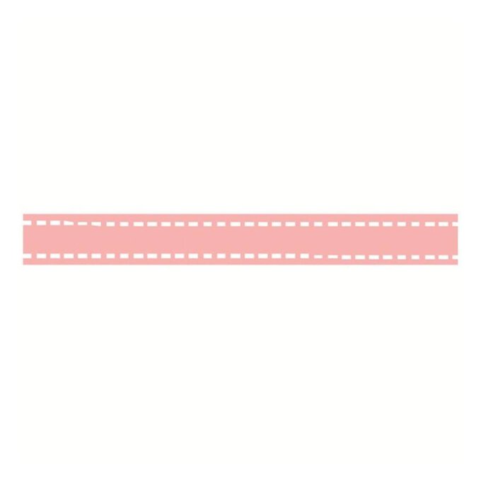 Baby Pink Grosgrain Running Stitch Ribbon 9mm x 5m image number 1