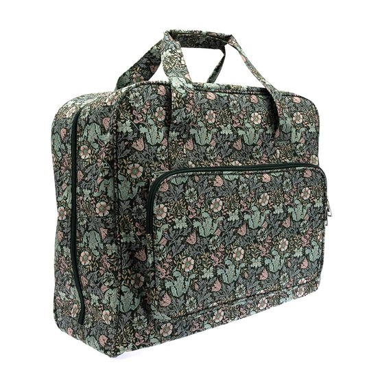 Floral Wood Block Sewing Machine Bag image number 1