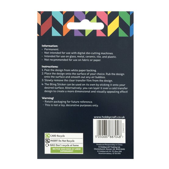 Cold Transfer and Bling Letter N Sticker Set image number 5