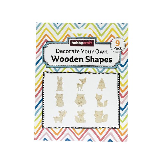 Decorate Your Own Woodland Animal Wooden Shapes 9 Pack image number 5