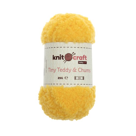 Knitcraft Bright Yellow Tiny Teddy & Chums 25g image number 1