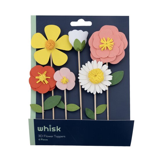 Whisk 3D Flower Toppers 6 Pieces image number 4