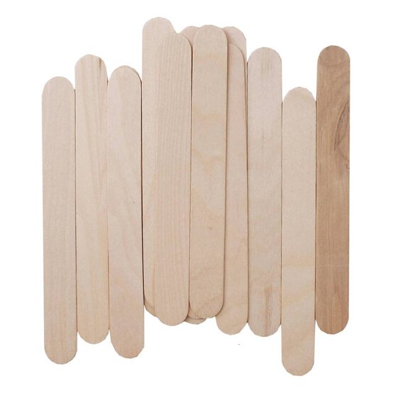 Natural Wooden Craft Sticks 80 Pack image number 1