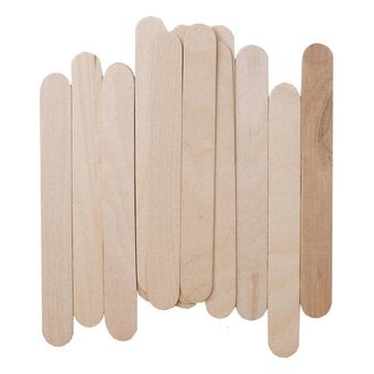 Natural Wooden Craft Sticks 80 Pack