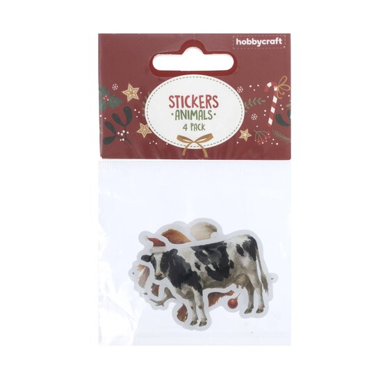 Festive Animal Stickers 4 Pack image number 3