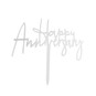 Whisk Silver Acrylic Happy Anniversary Cake Topper image number 2