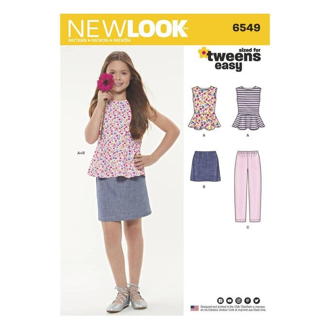 New Look Girls' Separates Sewing Pattern 6549 image number 1