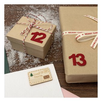 Red Adhesive Felt Advent Numbers 25 Pack