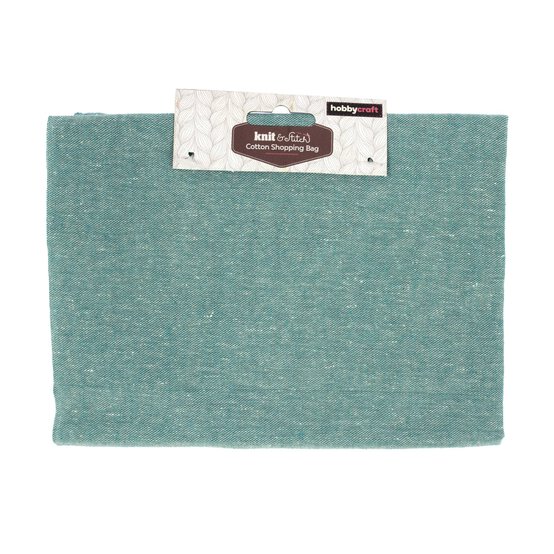 Green Cotton Tote Shopping Bag 40cm x 38cm image number 4