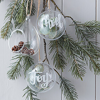 How to Make Greenery Fillable Baubles