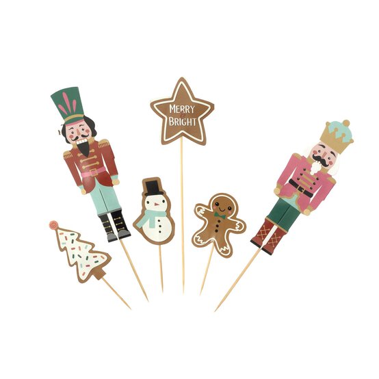Nutcracker Cake Toppers 6 Pack  image number 2