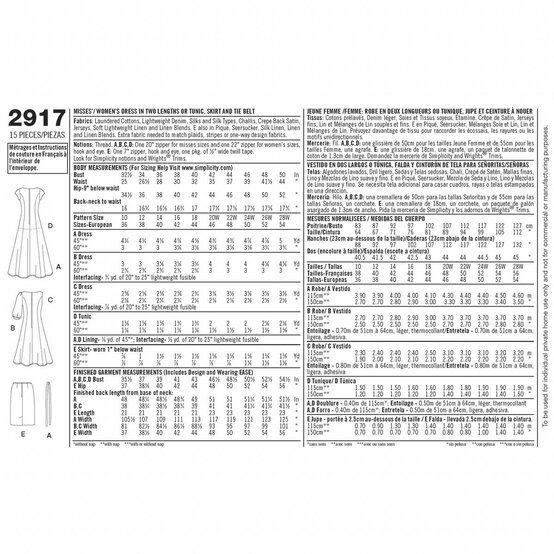 Simplicity Women’s Dress Sewing Pattern 2917 (20-28) image number 3