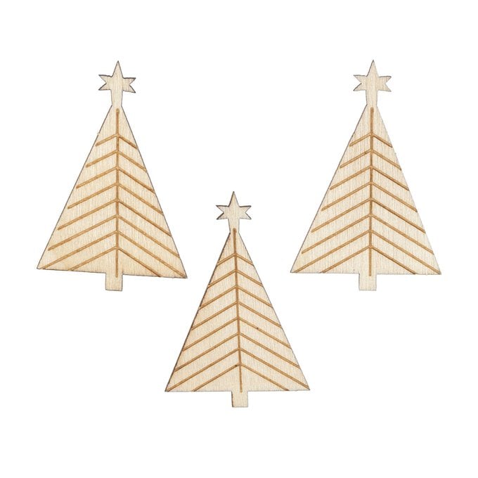 Scandi Tree Wooden Toppers 3 Pack image number 1