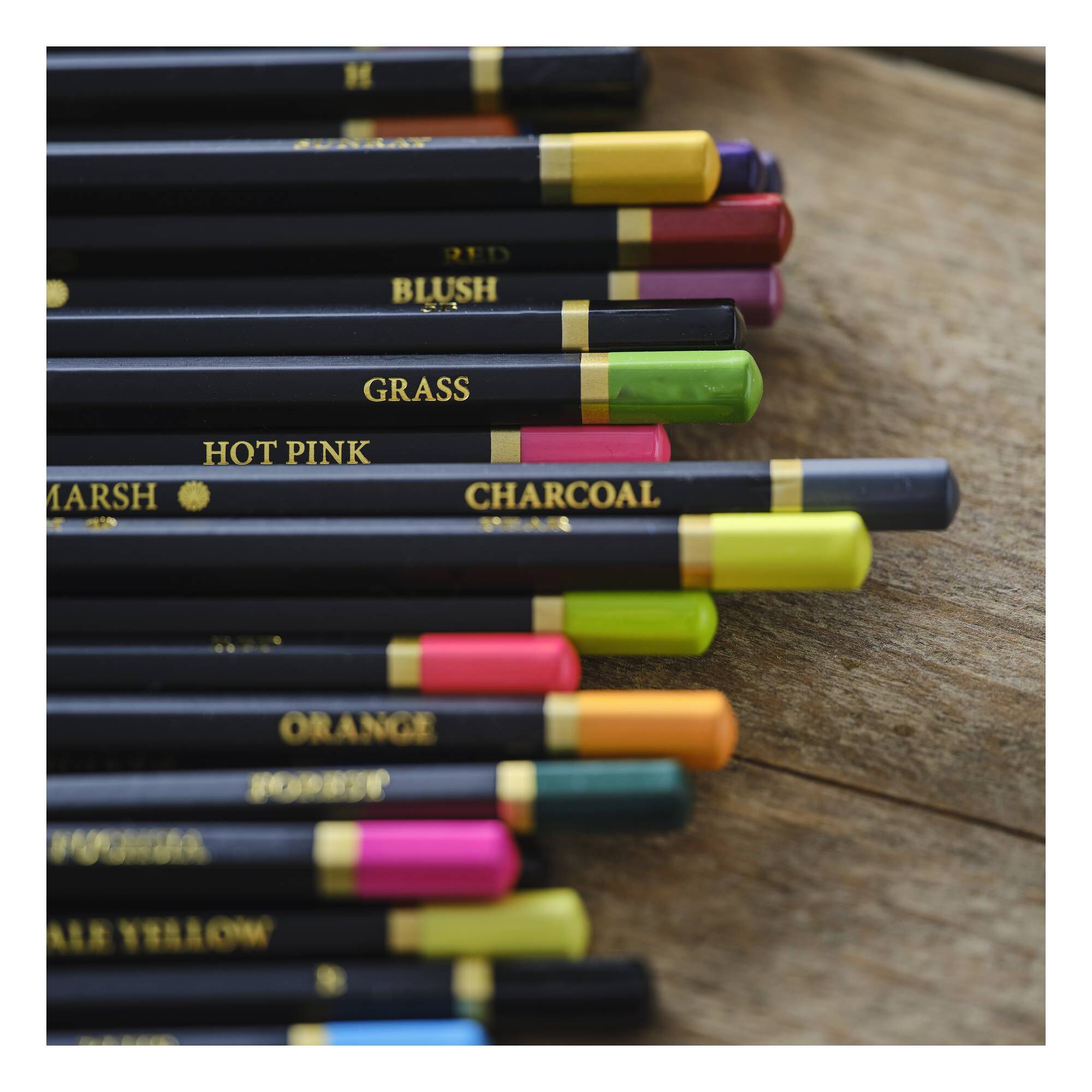 Shore & Marsh Neon Colouring Pencils 12 Pack Hobbycraft