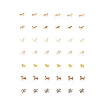 Adhesive Dog Gems 42 Pack 