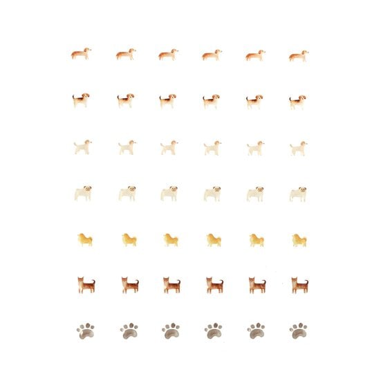 Adhesive Dog Gems 42 Pack  image number 1